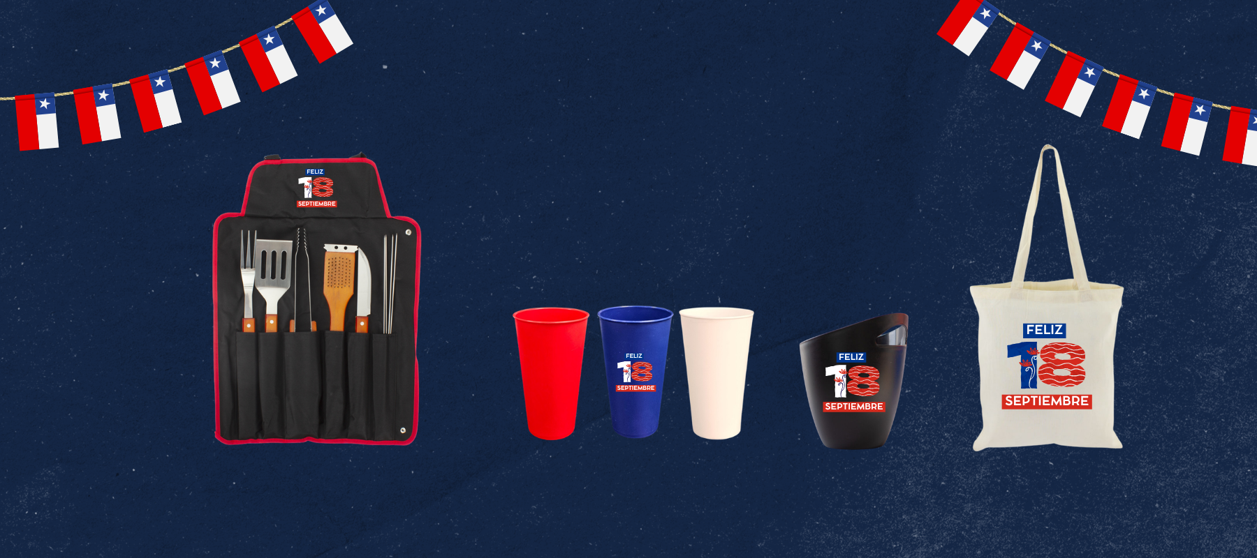 Prepara tu merchandisig
para las fiestas patrias 2026